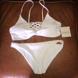 NWT white bikini